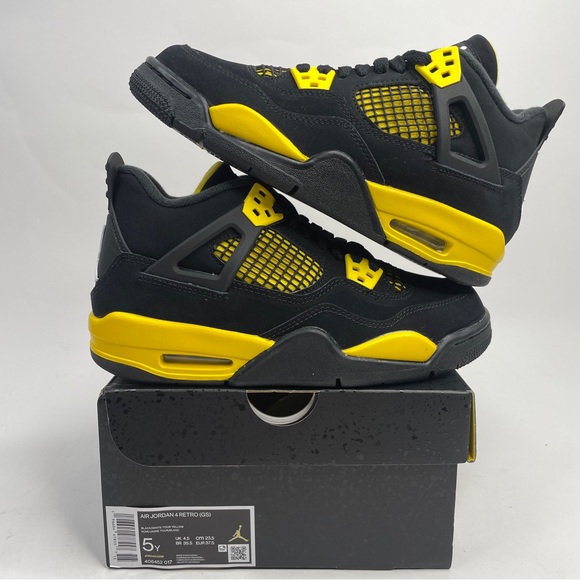 Jordan Shoes - Nike Air Jordan 4 Retro GS “Thunder/Tour Yellow” 2023